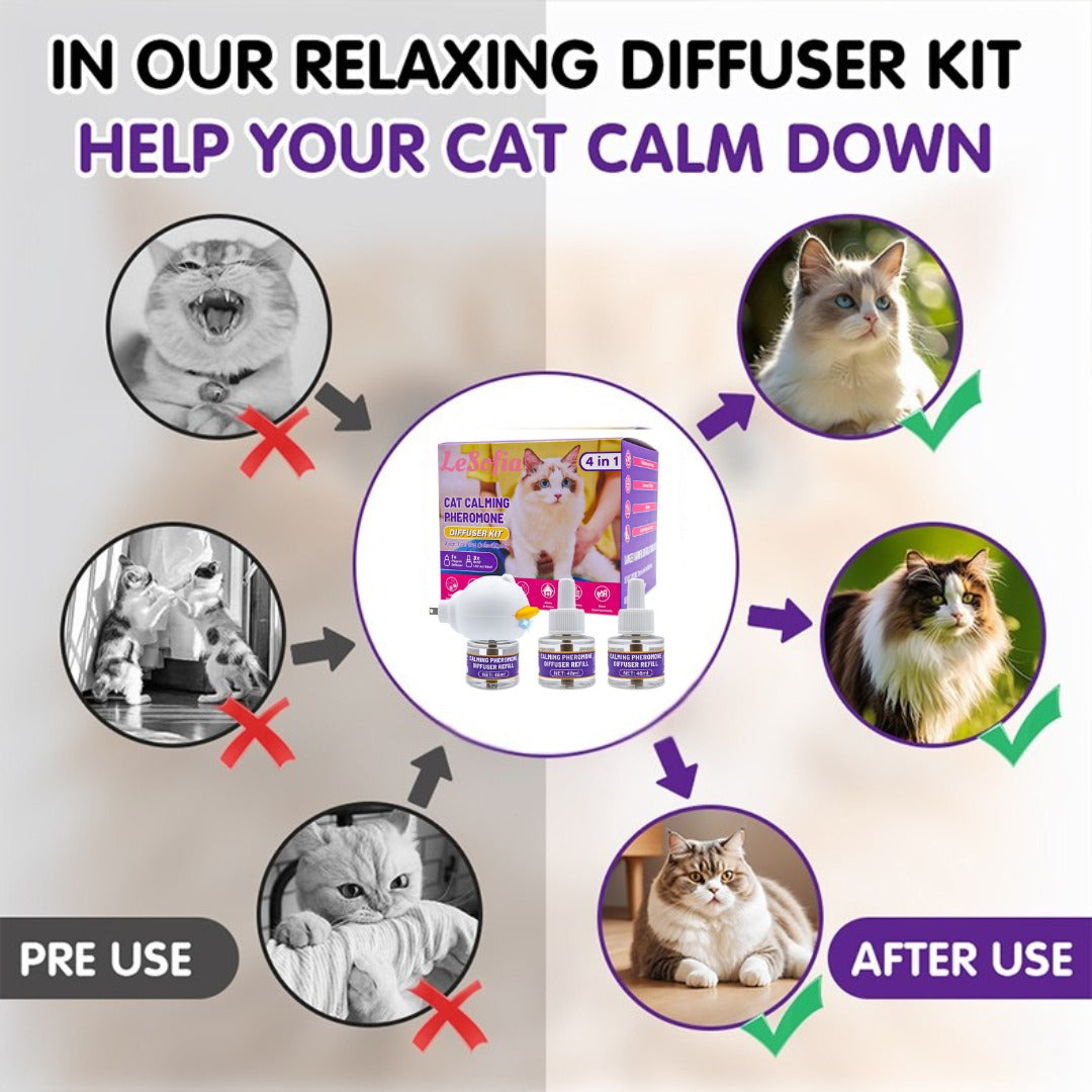 LeSofia Cat Calming Diffuser Kit – 4-in-1